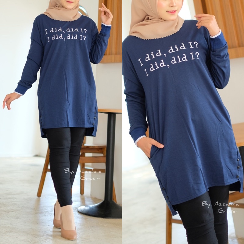 I did Tunik - Tunik Babyterry Import Bordir LD102+ / Rib Sporty + Saku Kiri kanan / R.28 - 268-6097