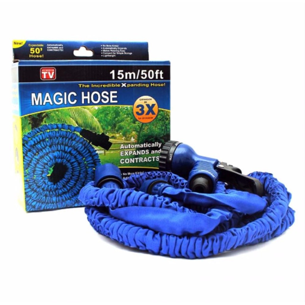 Selang Air Ajaib Flexible Magic Hose Dengan Kepala Semprotan 7Jenis Spray Dan Banyak Berbagai Ukuran