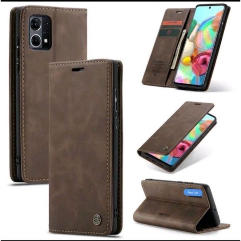 Case Oppo Reno 7 5G / Oppo Reno 7 4G / Reno 7 Z 5G Flipcase Dompet Kulit Leather Original Premium Ca