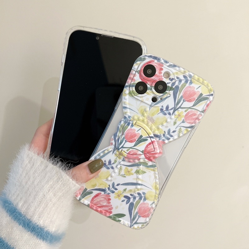 Colorful Flower Bow Softcase Casing Case iphone XS XS Max XR 11 Pro Max 12 Pro Max 13 Pro Max