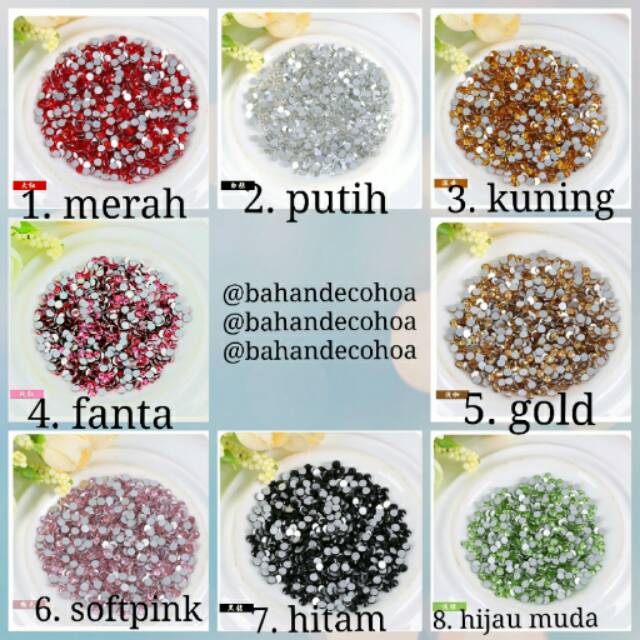 

Rhinestone 2mm 1000pc Bahan Deco Case / Henna / Nailart