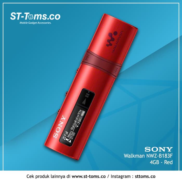 Sony Walkman NWZ-B183F 4GB - Blue - Merah Best seller