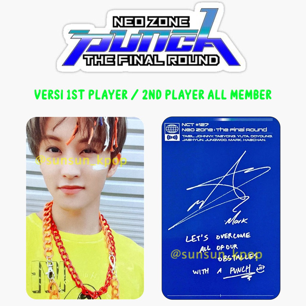 Photocard nct 127 Neo Zone The Final Round versi 1st player 2nd player unofficial