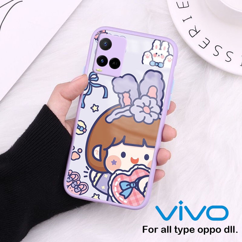[FC14] Softcase Kaca Warna Lilac/Ungu For Type Vivo Y15s Y20/Y20s Y21/Y21s Y17 Y15 Y12 Y95 Y93 Y91 C