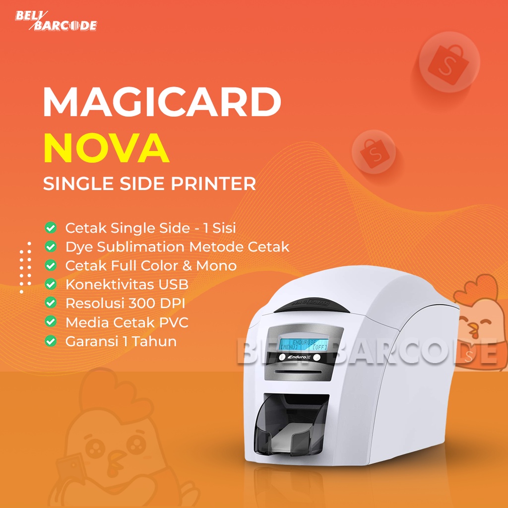 Printer ID Card Magicard Nova Cetak Kartu PVC Single Side