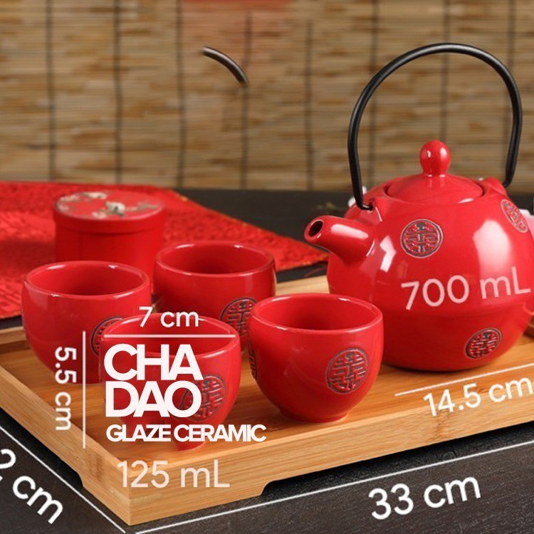 Cha Dao Tea Set/Teapot/Teko Chinese/Teko China/Teko Kung Fu/Teko Merah/Teaset/Tea Pot/Teko Set