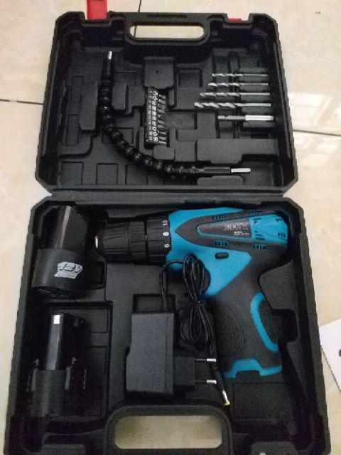 Meijer Bor Tangan Cordless Drill Mesin Bor 10mm Baterai Cas Full Set Boky 12v