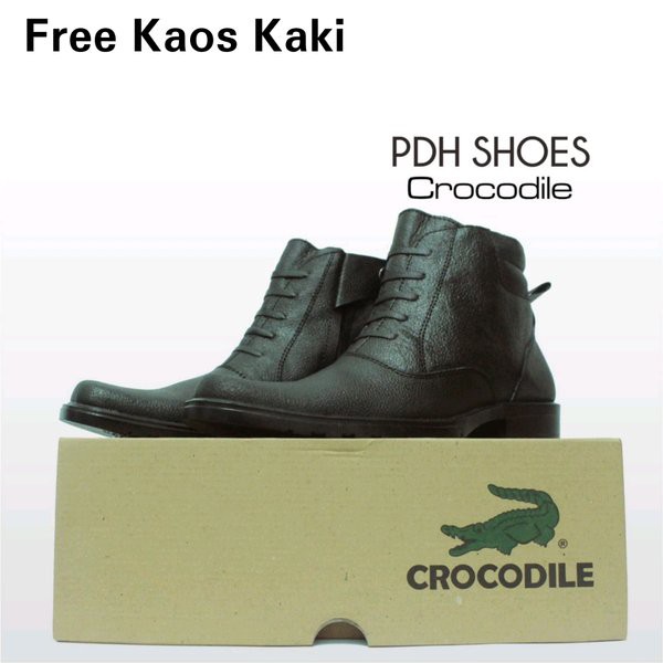 Toko SS Sepatu Pantofel Pantufel Pria Sepatu Pria Pantofel PDH Crocodile Zipper Kulit Asli