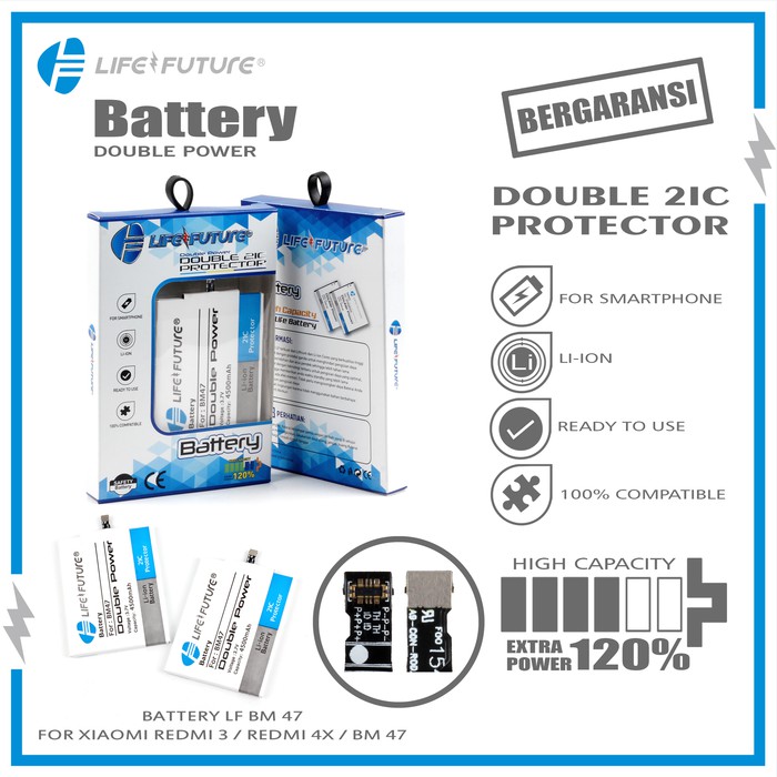 Promo Terbaru BATRAI XIAOMI REDMI 3 / REDMI 4X / BM 47