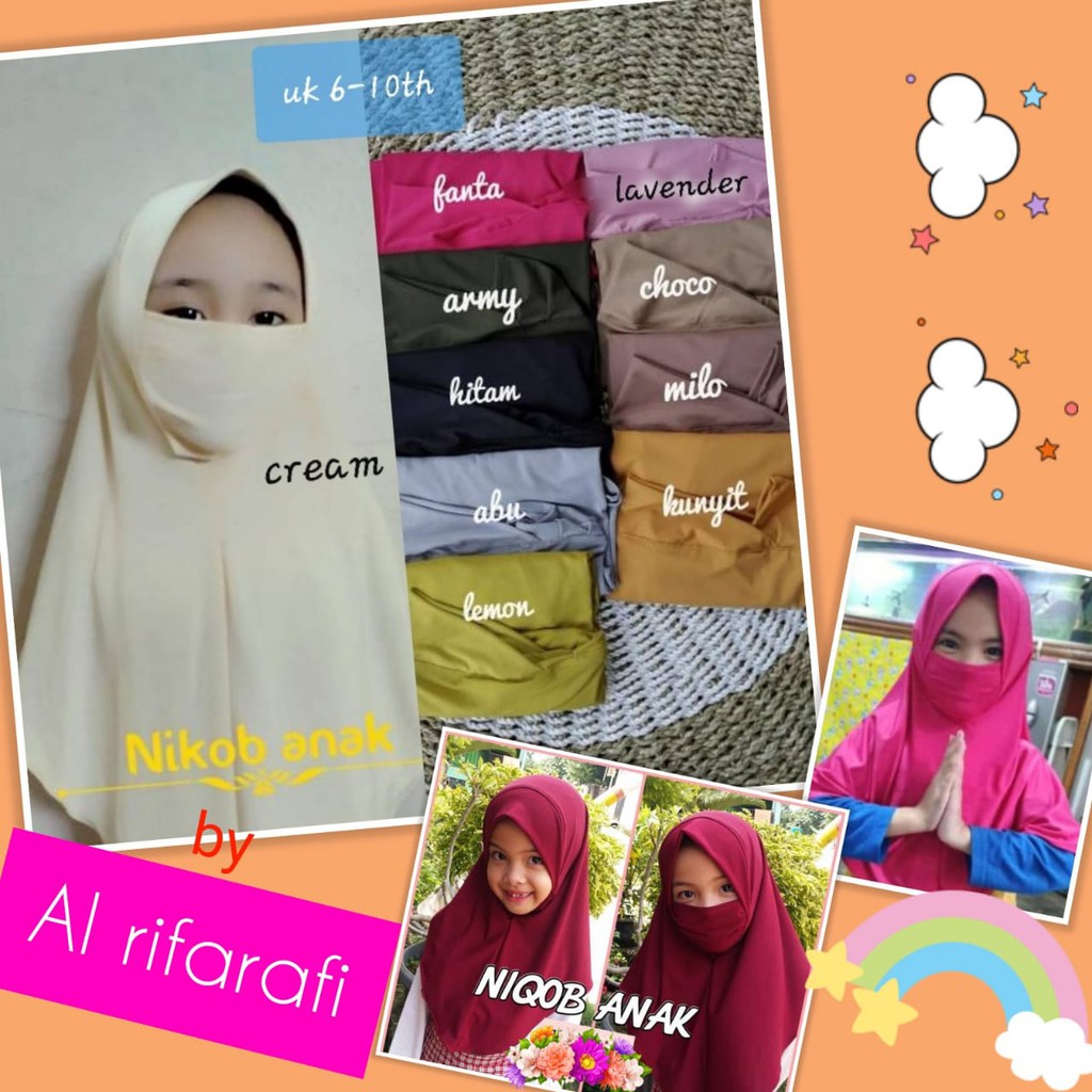 jilbab NIQAB anak bergo