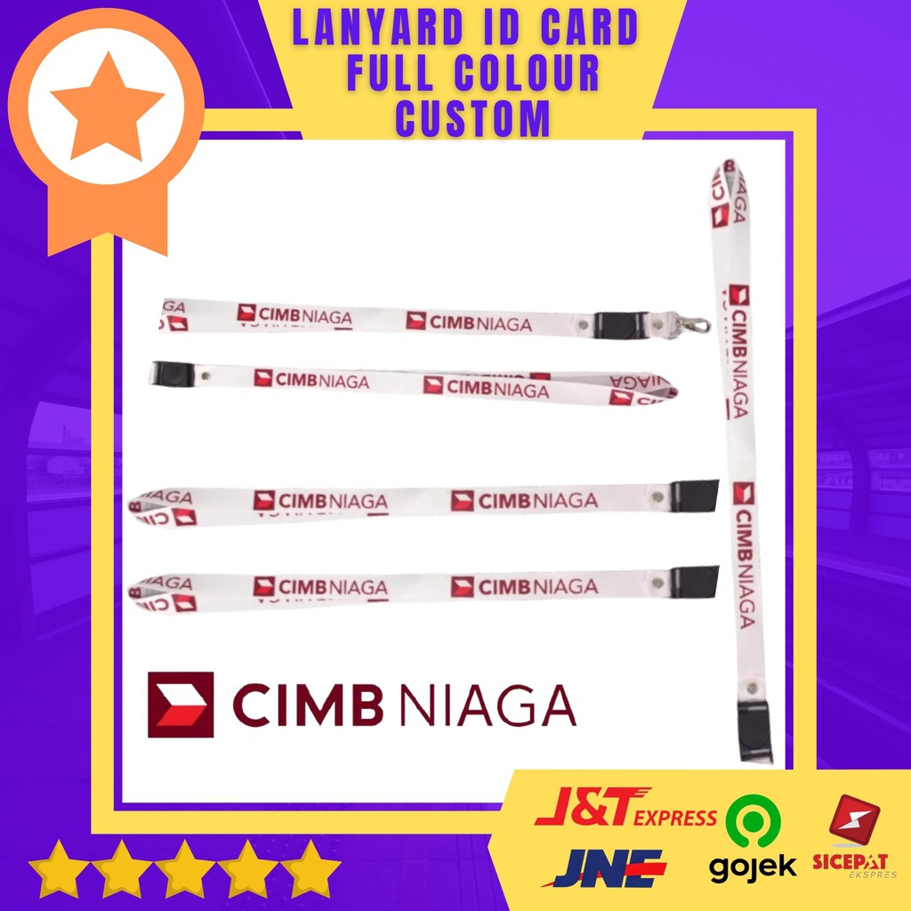 

Lanyard BANK CIMBNIAGA | custom logo | print lanyard - gantungan hp - holder - yoyo logo