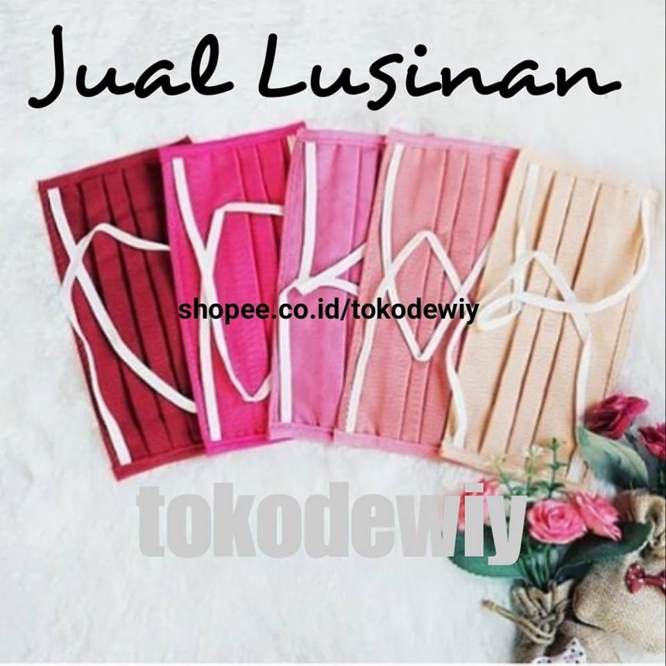 Masker kain tali karet silang headloop harga  LUSINAN 1  