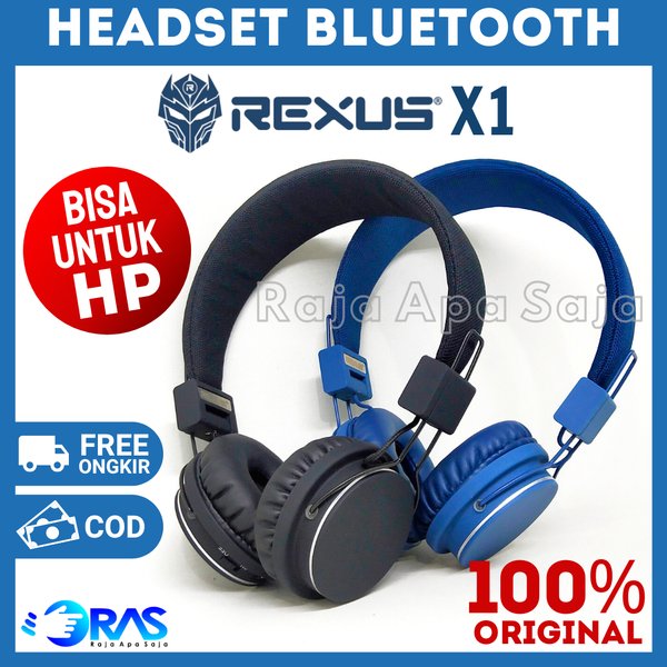HEADSET GAMING REXUS X1 BLUETOOTH - Headphone Gaming Murah Head Phone Full Bass Henset Game Geming