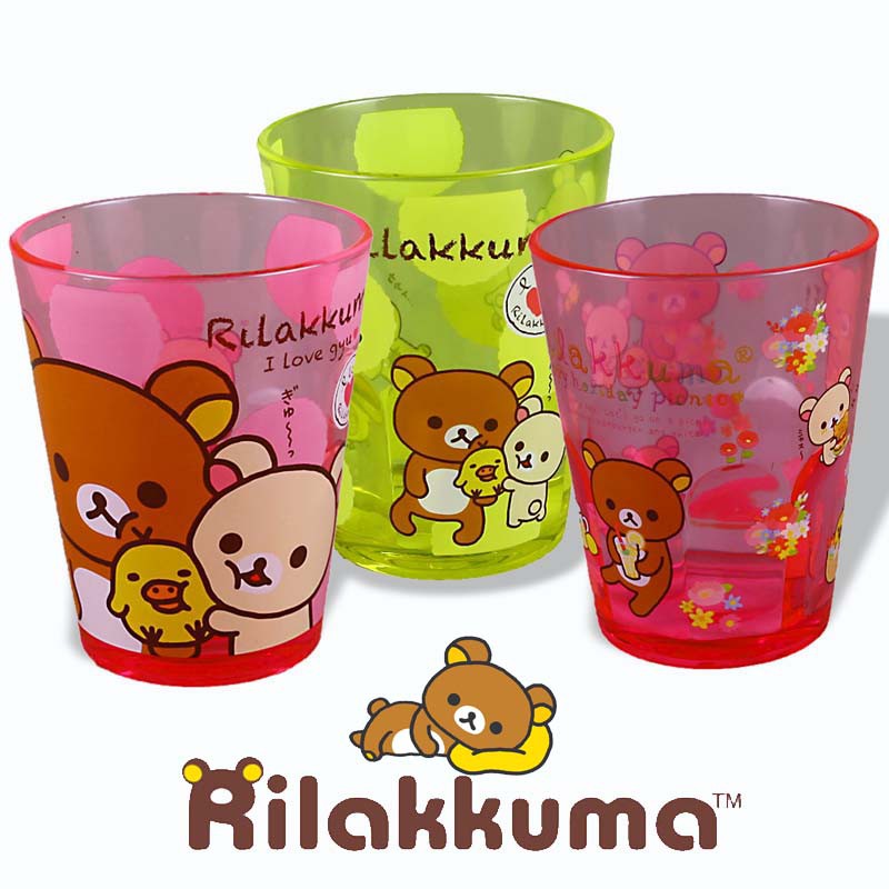 Gelas akrilik transparan rilakkuma RIL167