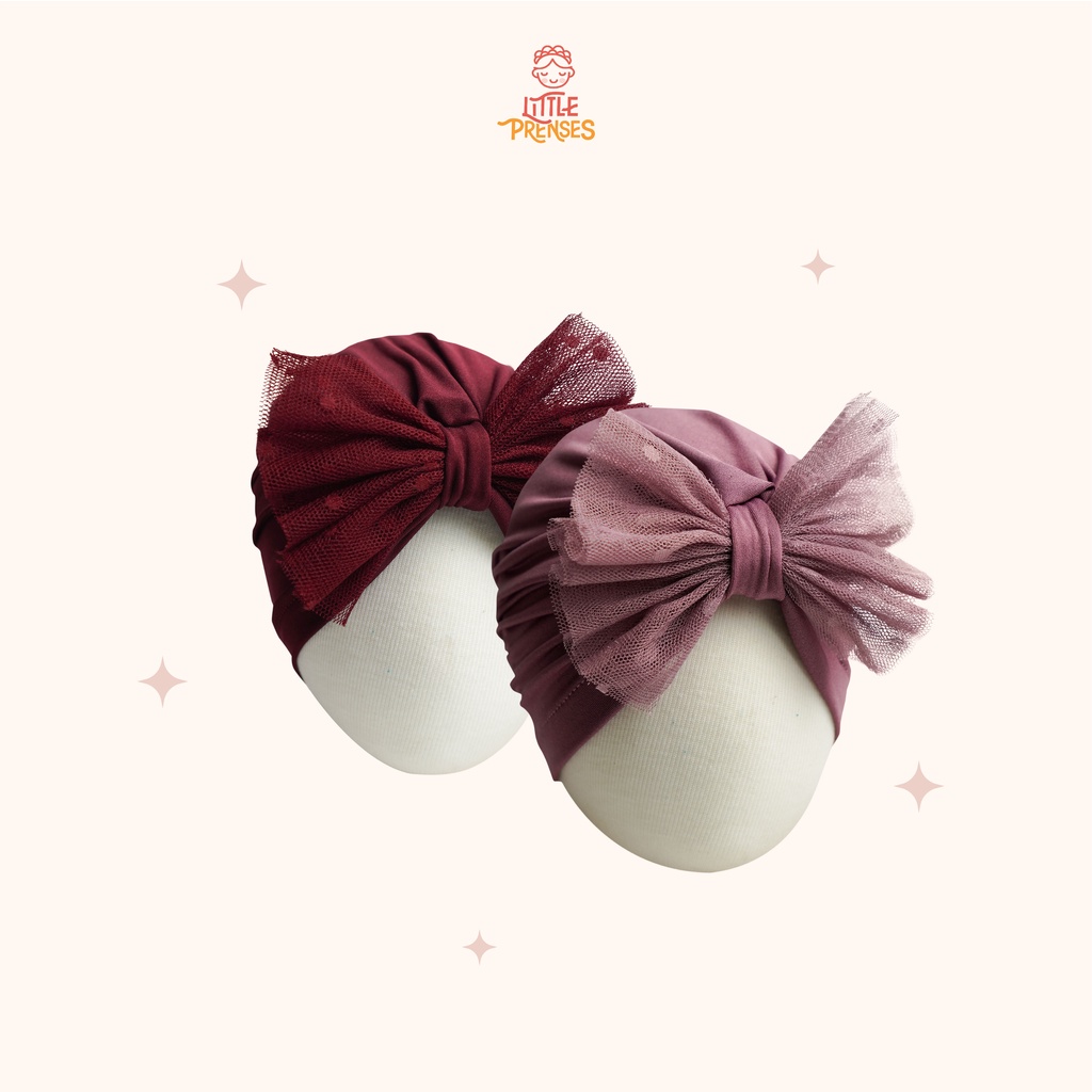 Little Prenses Sweet Baby Turban - Turban Baby Anak Bayi Newborn 0 6 Bulan Girl Anting 2 3 5 Tahun Perempuan Lucu