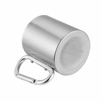 Gelas Carabiner Cangkir Stainless Steel 180ml Outdoor Camping Mug Cup