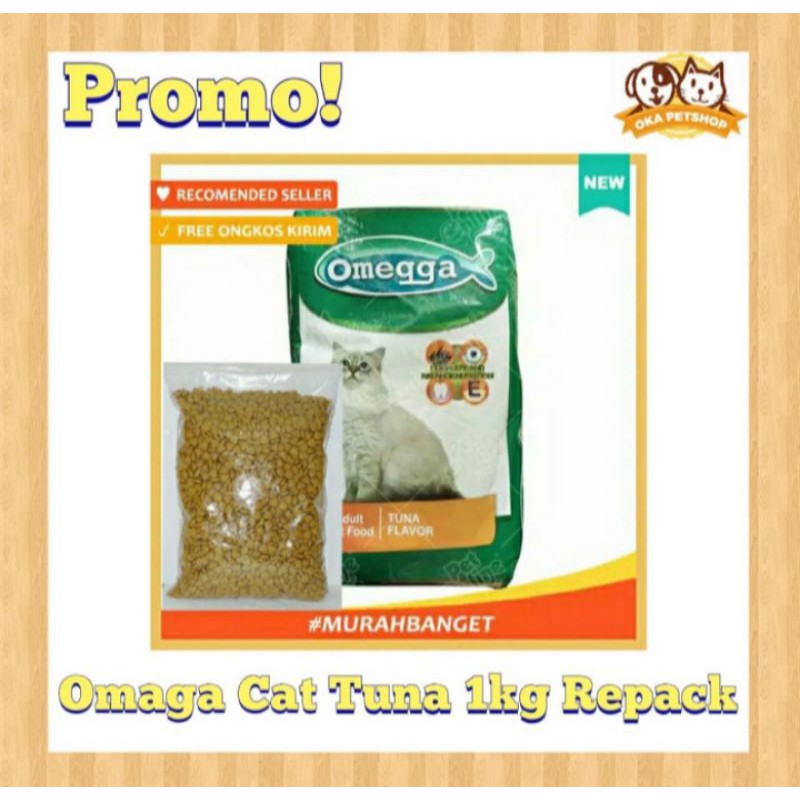 makanan kucing omega adult 1kg Repack