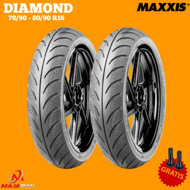 Paket Ban Motor IMPOR // Skywave, Hayate, NOUVO // Maxxis DIAMOND MA-3DN 70/90 - 80/90 Ring 16 Tubel