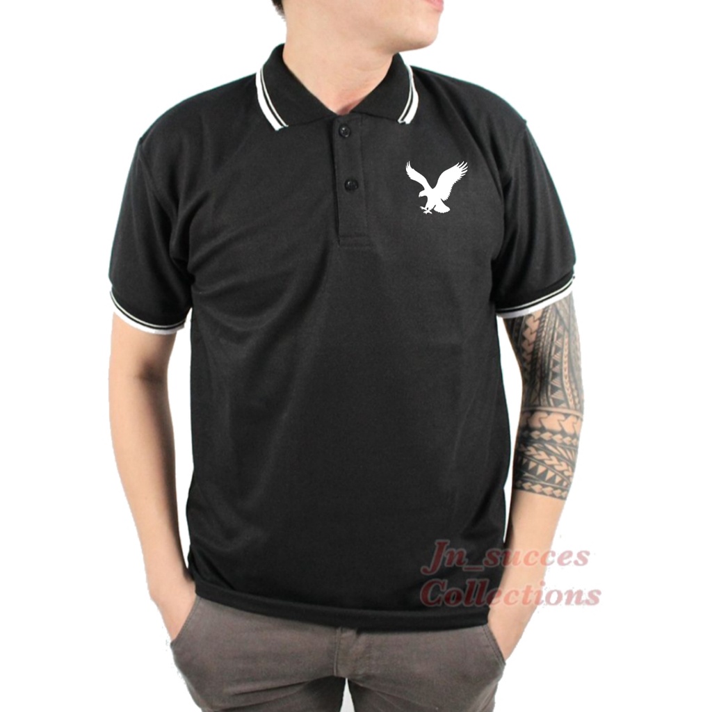 Kaos Kerah Polo List Motif GRD / Kaos Kerah Polo List / Kaos Polo Shirt Pria