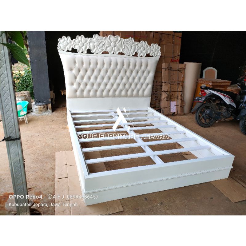 DIPAN RANJANG QUEEN BUNGA 160X200 (Divan tempat tidur cantik divan dewasa modern)