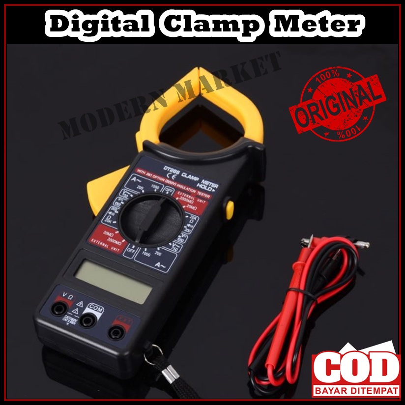 TANG AMPERE DIGITAL DT266 MULTIFUNGSI/CLAMP METER DIGITAL/DIGITAL CLAMP METER/DIGITAL CLAMP MULTIMET