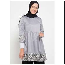 Tunik polos dauky bahan silk/satin m tunic syifara