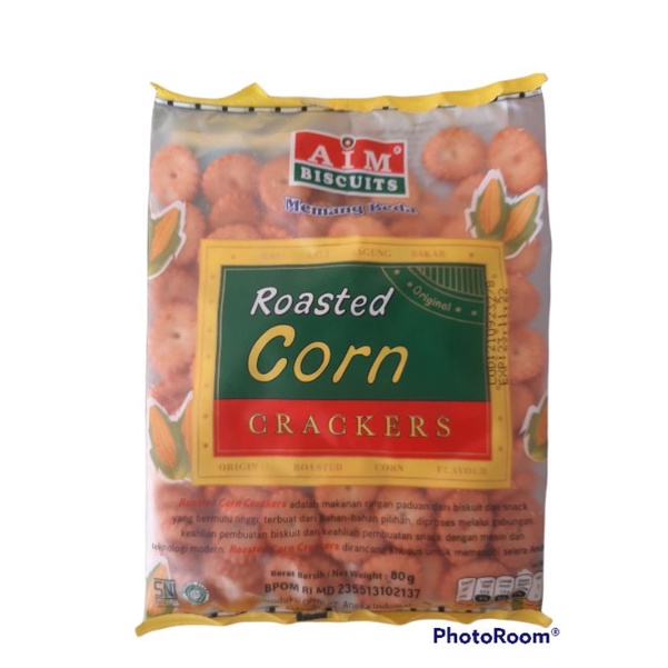 AIM Biscuit Roasted Corn Crackers 80 Gram