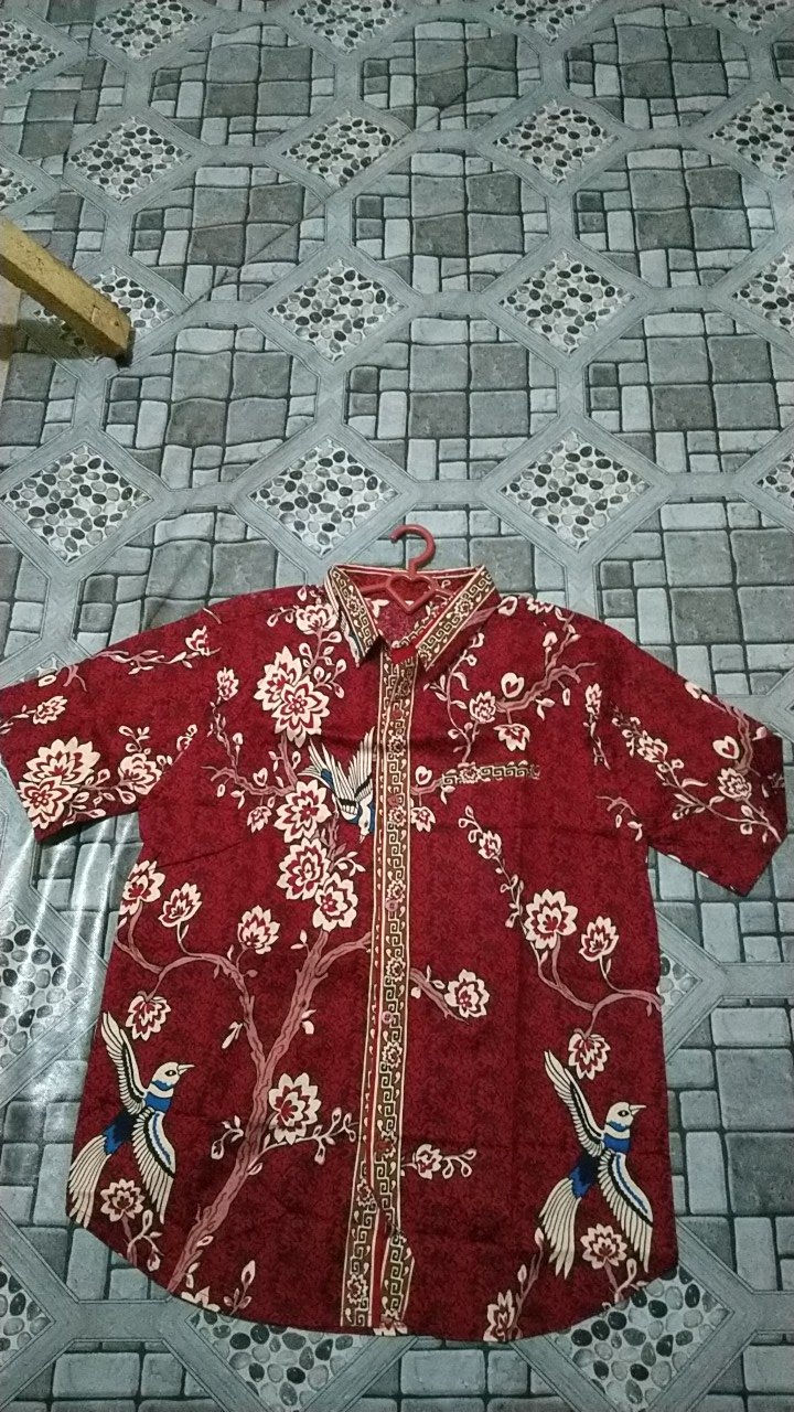 Batik Couple Set Warna Maroon Edisi Imlek, Dl# Bahan Katun Stretch