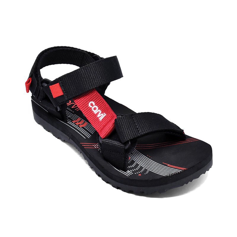 SANDAL GUNUNG ANAK COWOK CARVIL KRESNA BLACK / RED