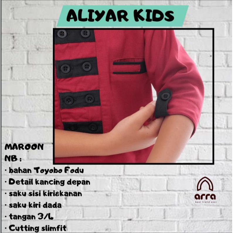 Baju Koko Couple Ayah Dan Anak Lengan Pendek Aliyar Arra Original Premium Baju Kokoh Muslim Kurta