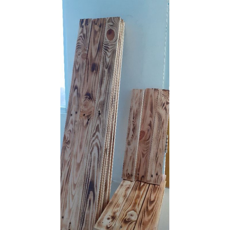 Papan Kayu Jati Belanda 20cm Bakar