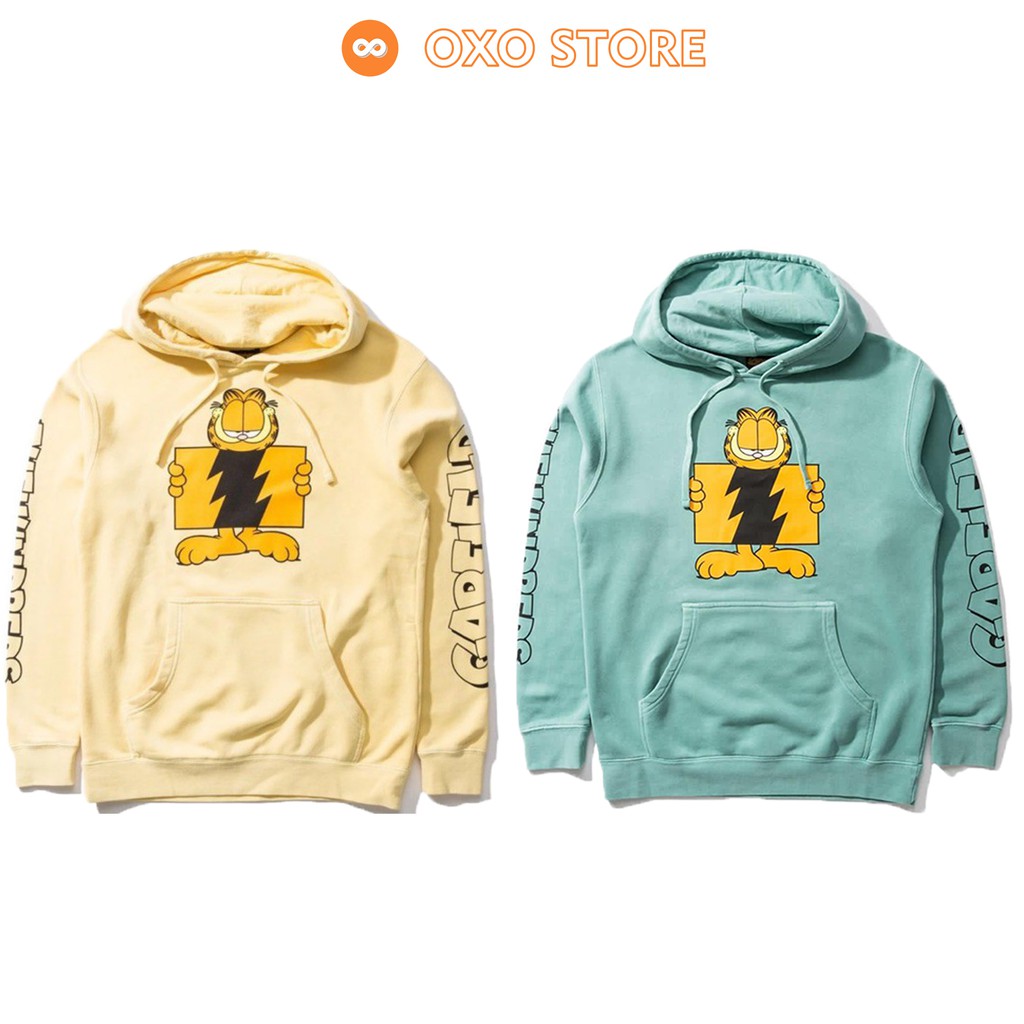 Hoodie H&M HNM Garfield Thehundreds Chest Hand Back Printed Original