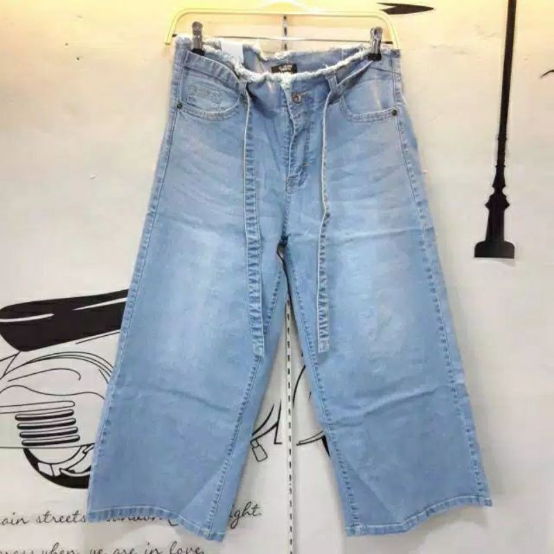 #30637 VJ ORIGINAL JEANS KULOT PINGGANG RAWIS