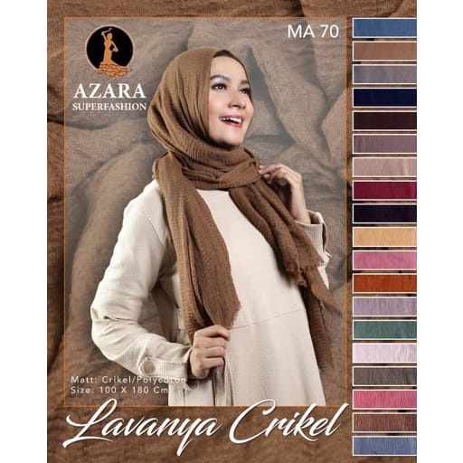 Pashmina Crinkle By Azara Kerudung Pashmina Crinkle Rawis Katun  Hijab Pashmina Crinkle Nayla Hijab