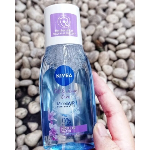 NIVEA MicellAir Oil &amp; Acne Care 125 mL Micellar Water - Anti Bakteri &amp; Jerawat - Botol Ungu Merawat Kulit Wajah Berjerawat - Micelar Water Pembersih Wajah Make Up MakeUp