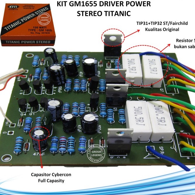 Kit driver power stereo Titanic GM 1655