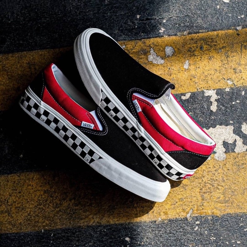 Vans Bmx Slip-On Checkerboard “Black / Red”