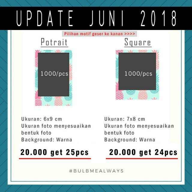 

25pcs CETAK POLAROID MOTIF
