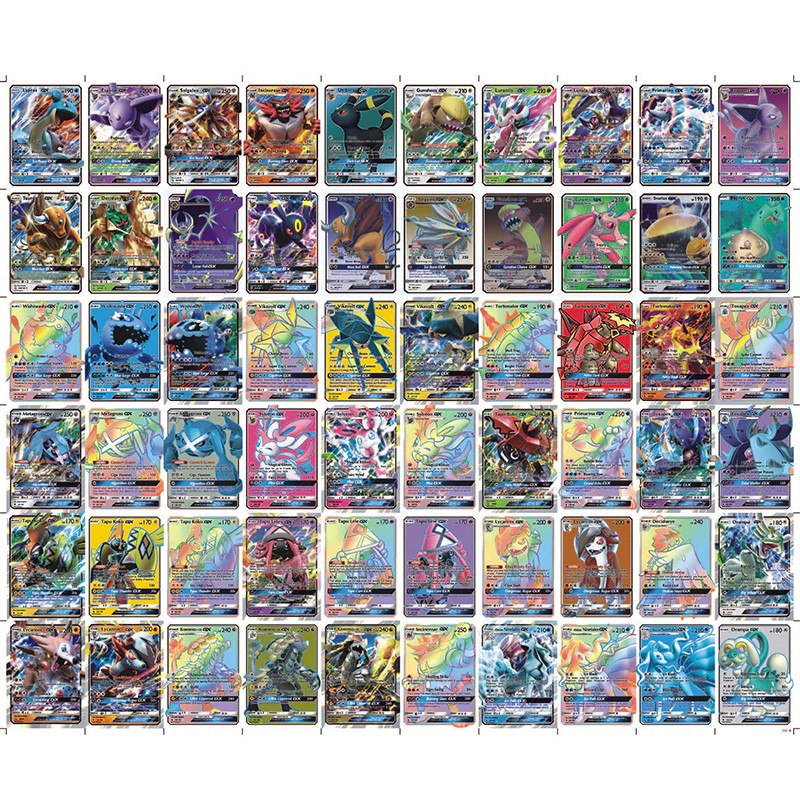 Import GX MEGA Shining Cards Game Battle Cartes pokemon figures 300pcs Trading Cards Game Children