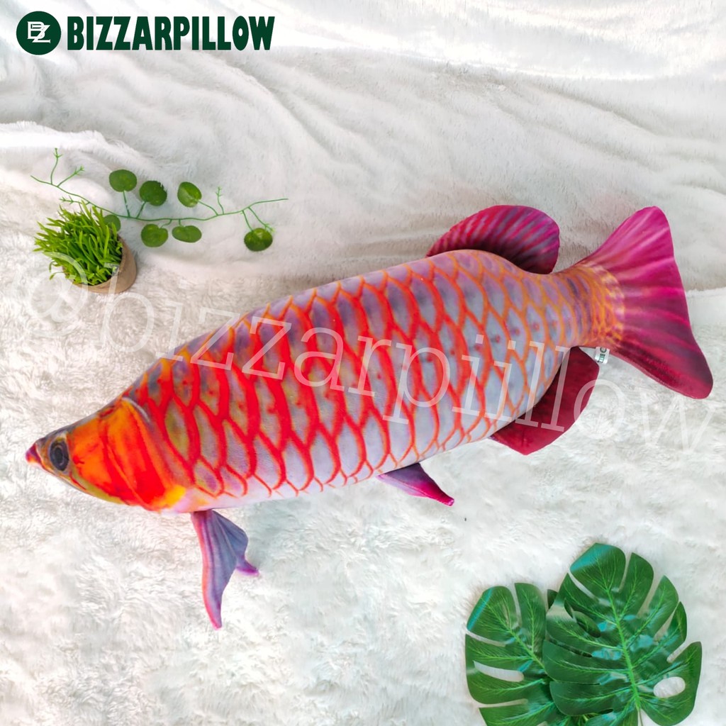 Bizzarpillow Bantal Arwana Super Red Bantal Ikan Arwana Jumbo BZ079