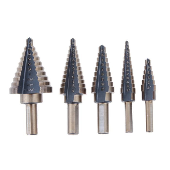 Mata Bor Pagoda 50 Step Multi Step Cone Drill HSS Cobalt set 5pc MPG50