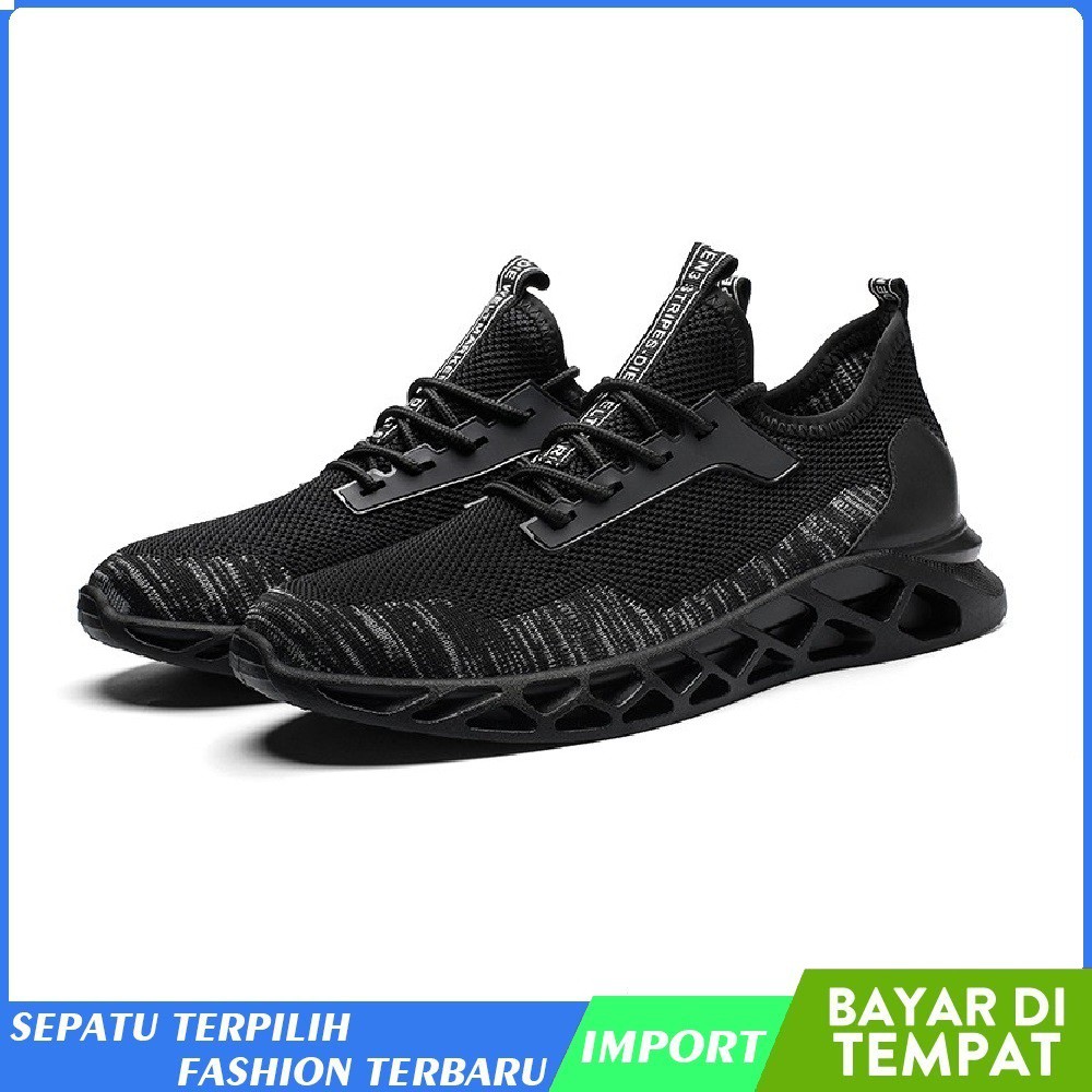 Toread Sepatu Sneakers Pria Sepatu Lari Olahraga Sepatu Casual Hitam  MR206