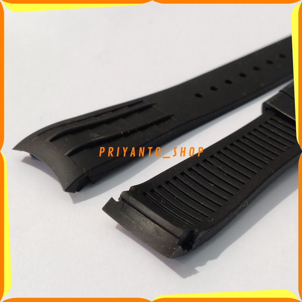 STRAP TALI JAM TANGAN CURVED RUBBER 22MM HITAM