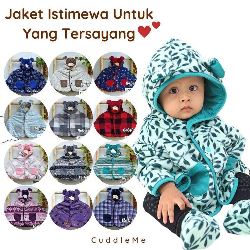 Paket Kado Set Baby Cape + Booties CuddleMe Paket Bundling Babycape Booties CuddleMe