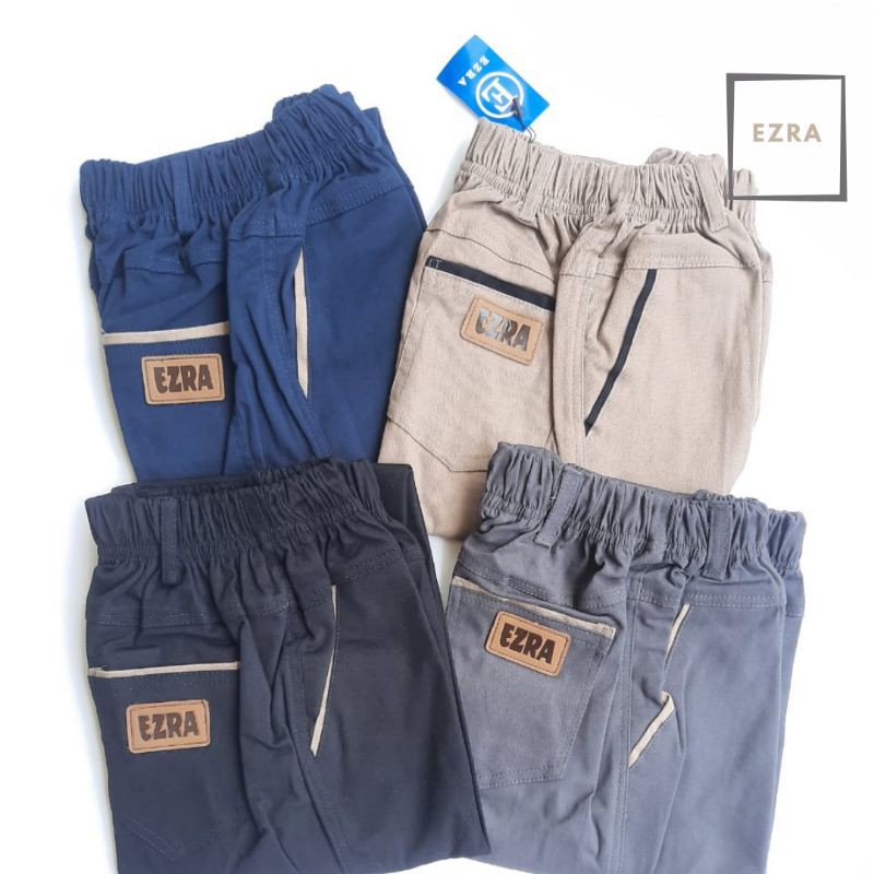 Ezra Kids Celana Chino Panjang Anak Remaja Laki Laki 11-15 Tahun Bahan Twill Stretch