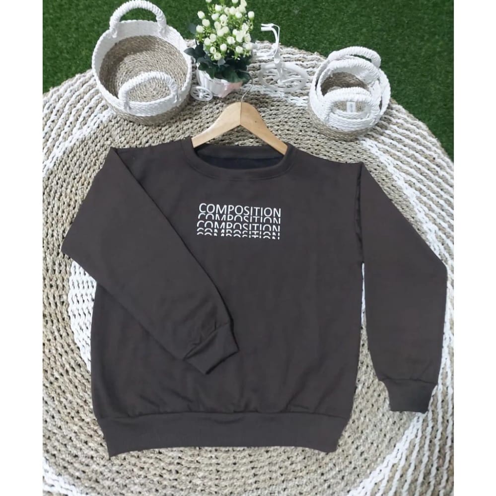 Sweater crewneck COMPOSITION sweater Pria dan wanita  distro polos