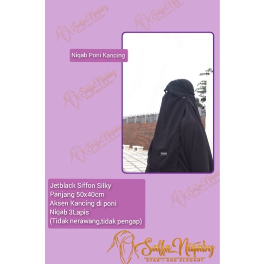 Niqab Poni Kancing