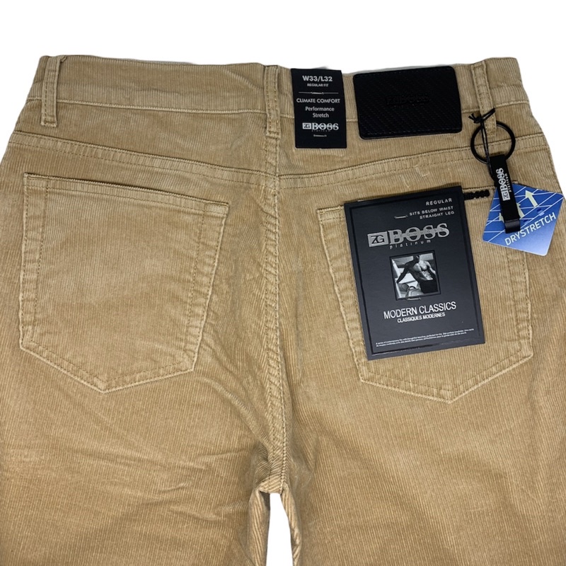 Celana Panjang Pria KODORAY ZG BOSS Melar Ngaret Light Khaki - Regular STANDAR  CORDUROY #Celanapria