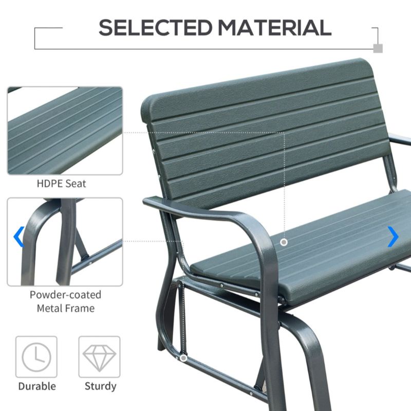 KRISBOW Kursi Goyang Taman 2 Dudukan/Kursi Ayun/Swing Bench Glider