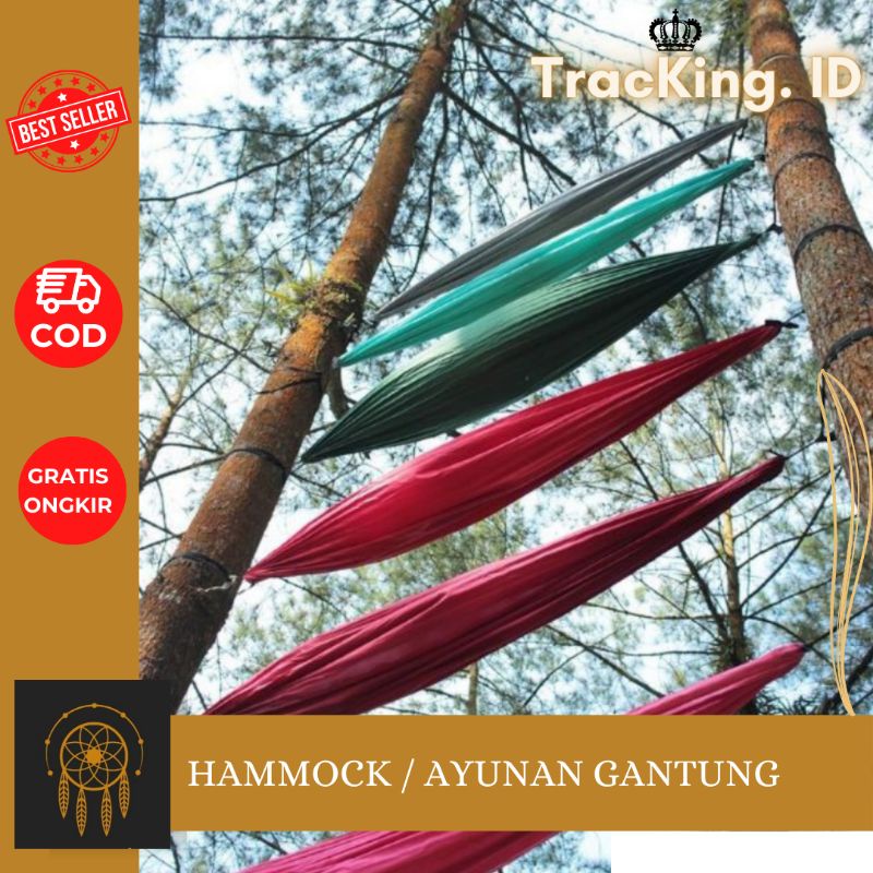 Hammock Ayunan Tidur Camping 150kg TEBAL HIGH QUALITY / Ayunan Hammock / Hamock / Hammock Kelambu / 